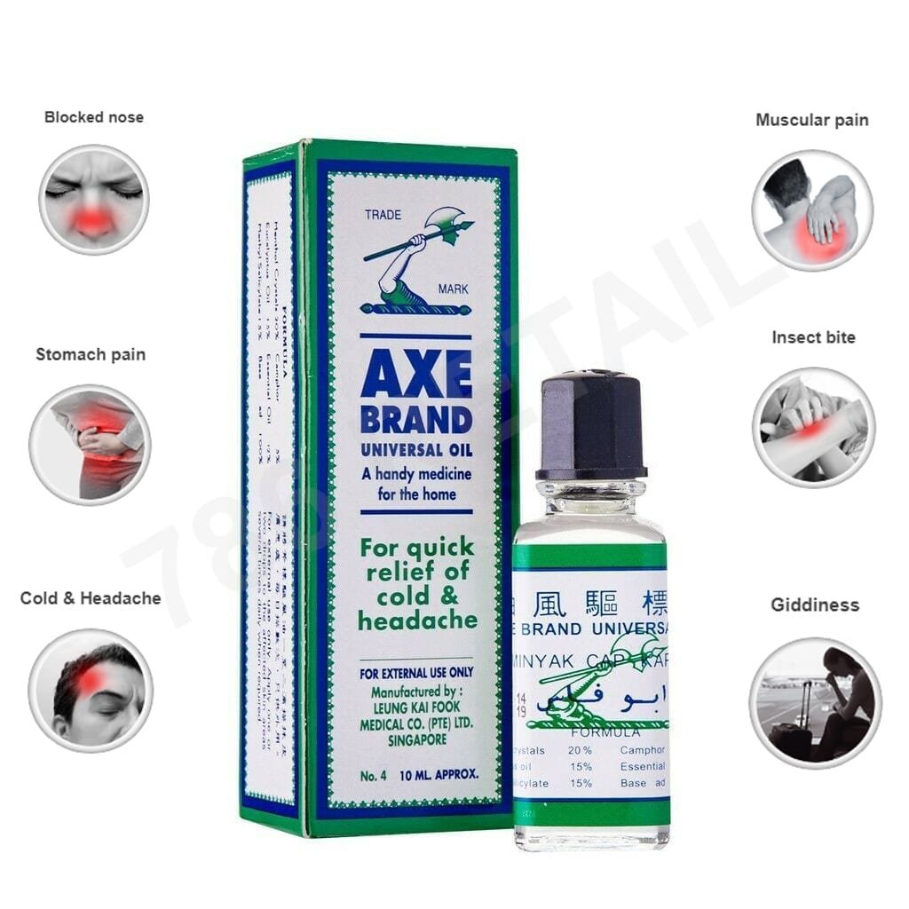 Axe Brand Universal Oil For Instant Pain, Cold And Headache Relief